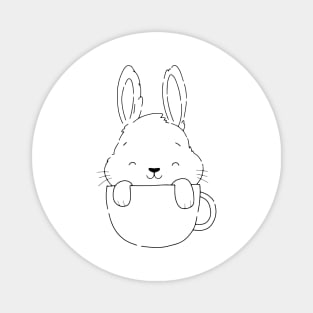 Funny and Cute  Rabbit ,happy Easter cartoon, Cartoon style Magnet